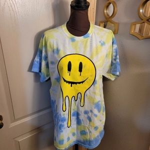 NWOT smiley face tie dye tshirt